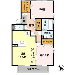 リビングタウン泉大津Aの物件間取画像